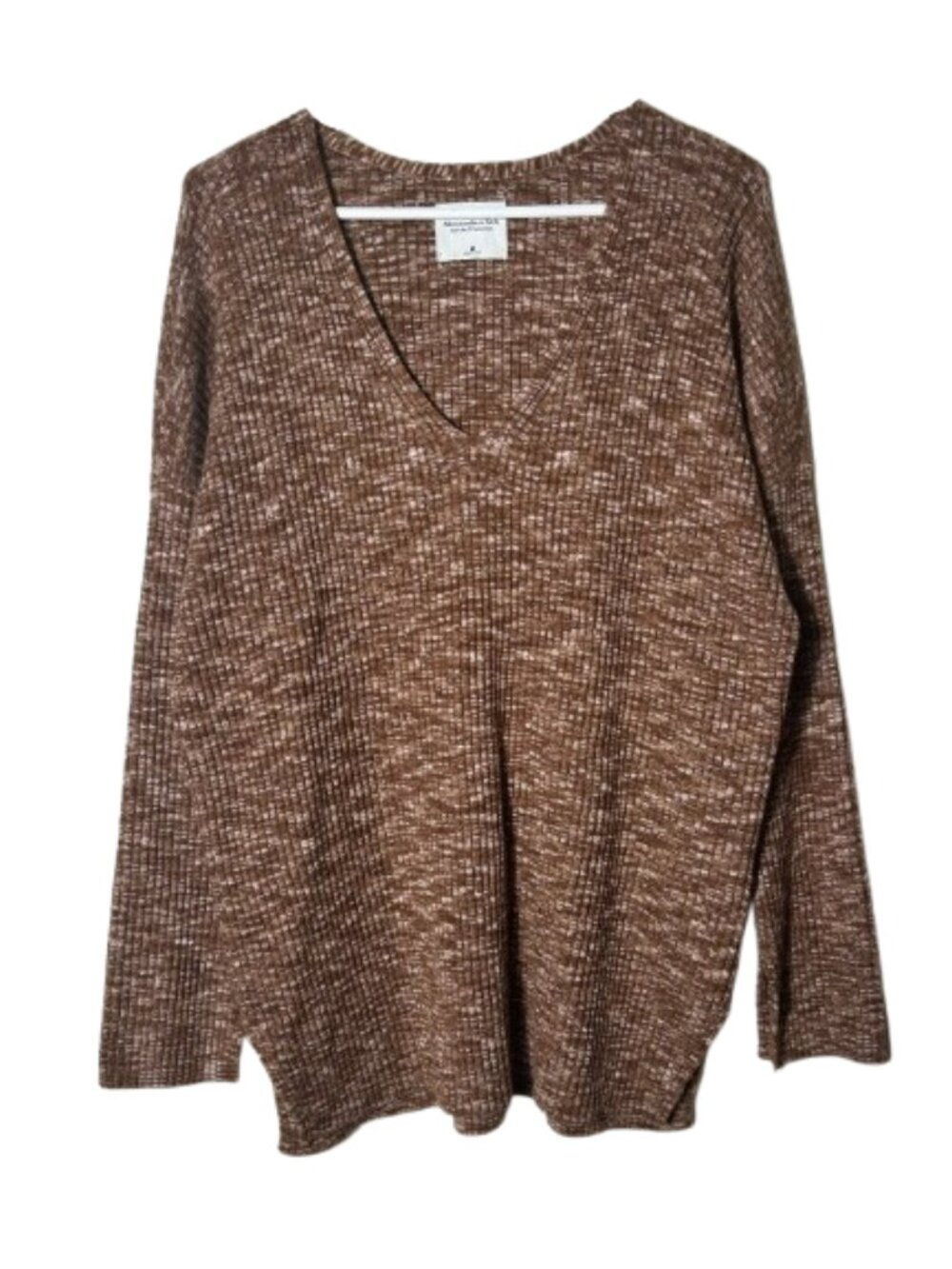 Abercrombie & fitch soft a&f collection brown rib marled sweater M